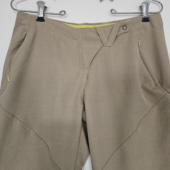Nike Womens Bermuda Golf Shorts Size 4 Zip Pockets Zig Zag Stitch Dri Fit Classy - Picture 7 of 13